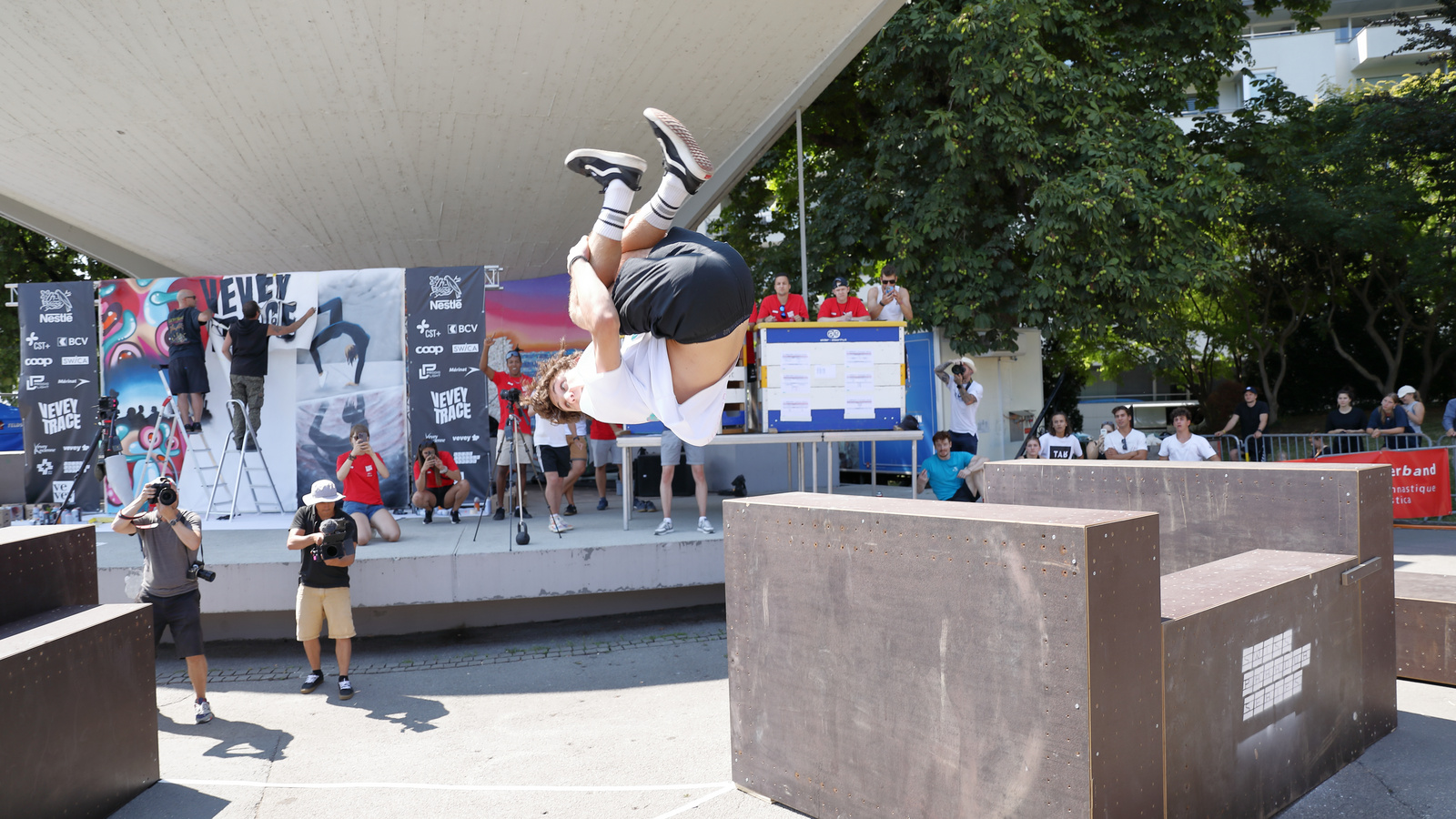 Zweite Etappe der Swiss Parkour Series 2023 in Vevey